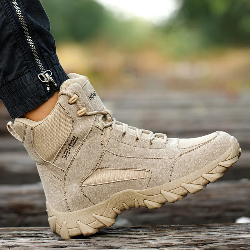 Steel Toe Boots for Women Lightweight Industrial Construction Boots Work Safety Shoes Hiking Boots Indestructible Shoes 241226