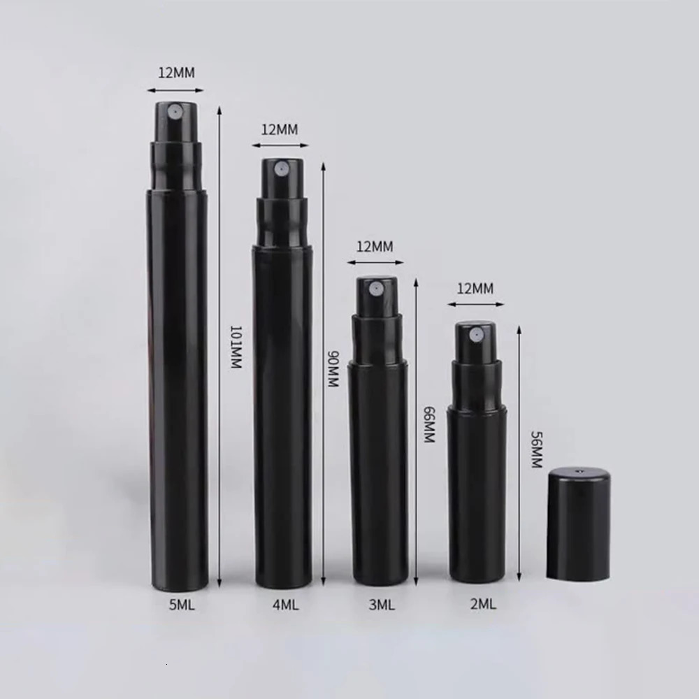 Black Plastic Perfume Pen Wholesale 2 3 4 5ml Atomizers Clasp Mini Plastic Spray Perfume Bottle Refillable Oil Bottles Atomizer 241225