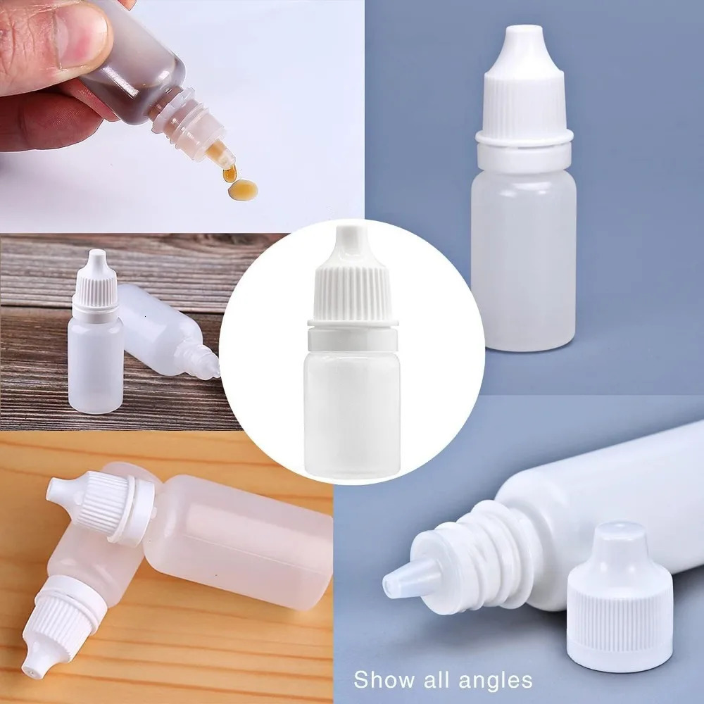 100PCS 3-50ML Plastic Empty Squeezable Liquid Dropper Bottle for Travel Small Eye Ear Dropper Bottles Store Sort Essential Oil 241225