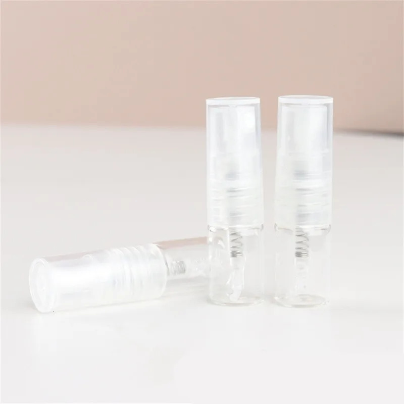 50/100/200pcs 1ML Black Portable Glass Perfume Bottle Spray Refillable Bottle Sample Dispenser Perfume Pump Travel Bottle 241225