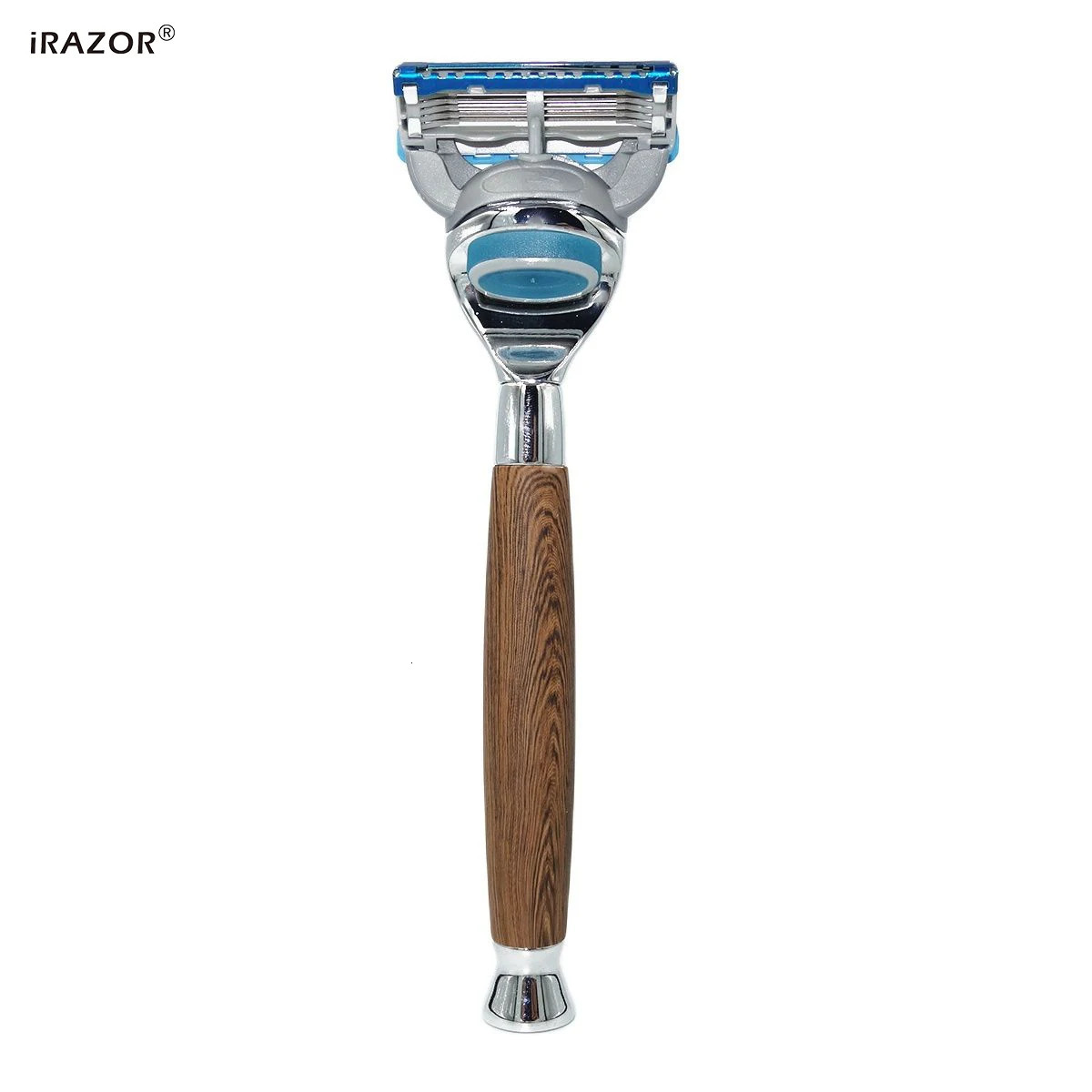iRAZOR Classic 5 Layer Fusion Safety Razor Manual Man Shaver Barber Beard Grooming Tool Wood Grain Handle Man Birthday Gift 241225