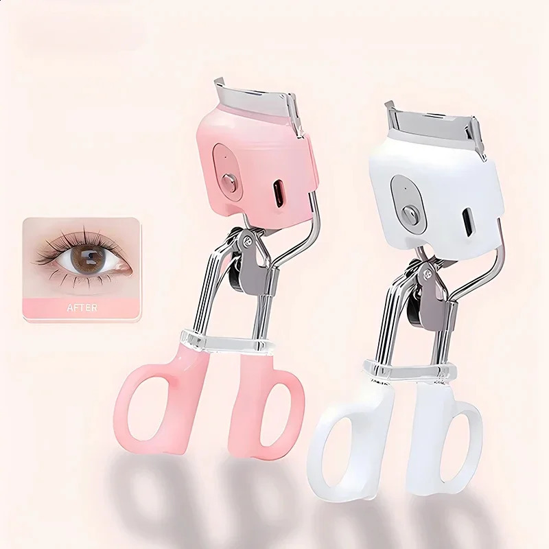 Hardware Electric Heating Eyelash Curler Electric Eyelash Curler Portable Two-stage Rechargeable Lash Applicator Lash Lift Rods 241226