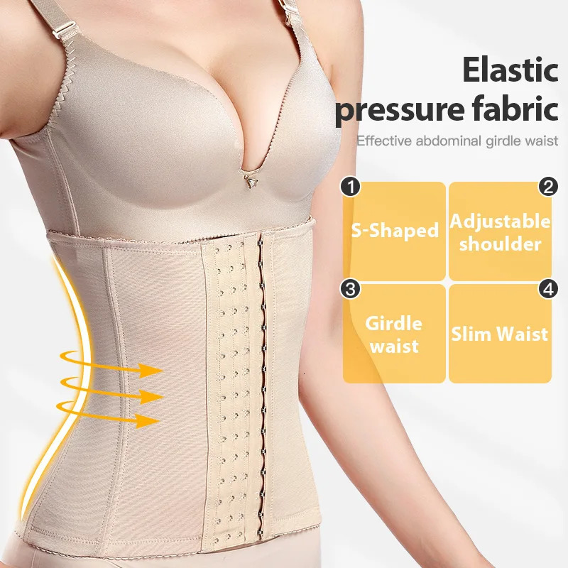 Women Tummy Control Slimming Waist Trainer Belt Shapewear Belly Cincher Body Shaper Fat Compression Strap Girdles Firm Corset 241225