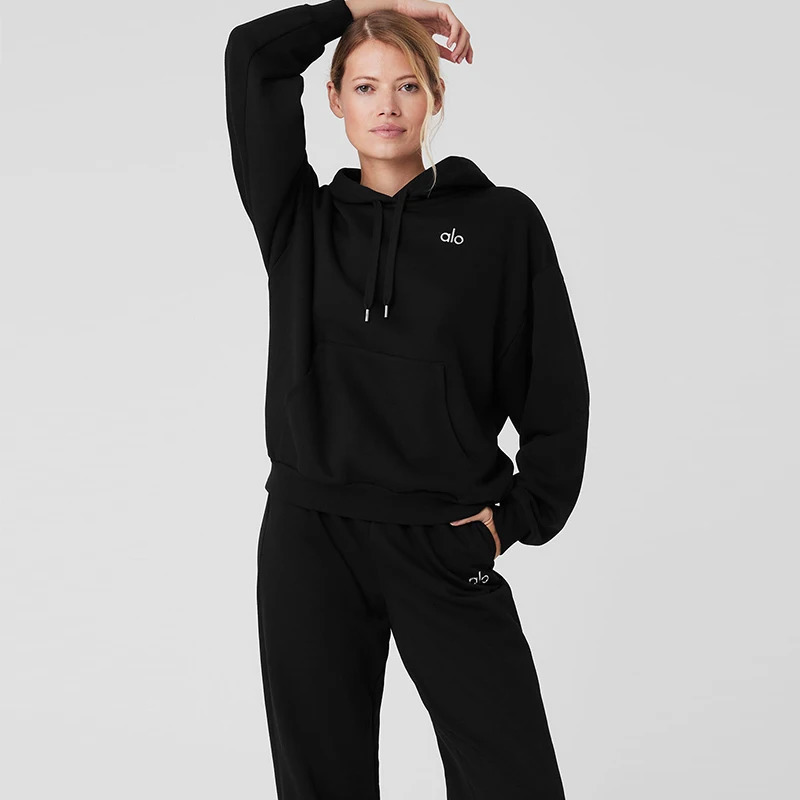 Accolade Hoodie Goddess Solid Color Loose Sports Running Neutral Comfortable Warm Top Casual Drawstring Long Sleeve 241225