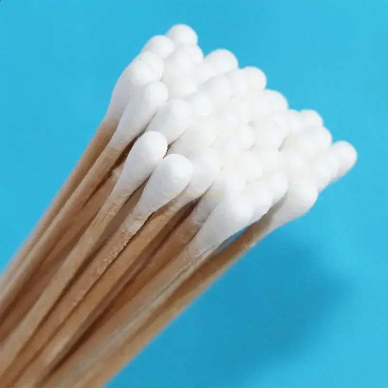 Sdotter 100/200Pcs Swabs 6 Long Wood Handle Sturdy Cotton Applicator Swab Q-tip Drop 241226