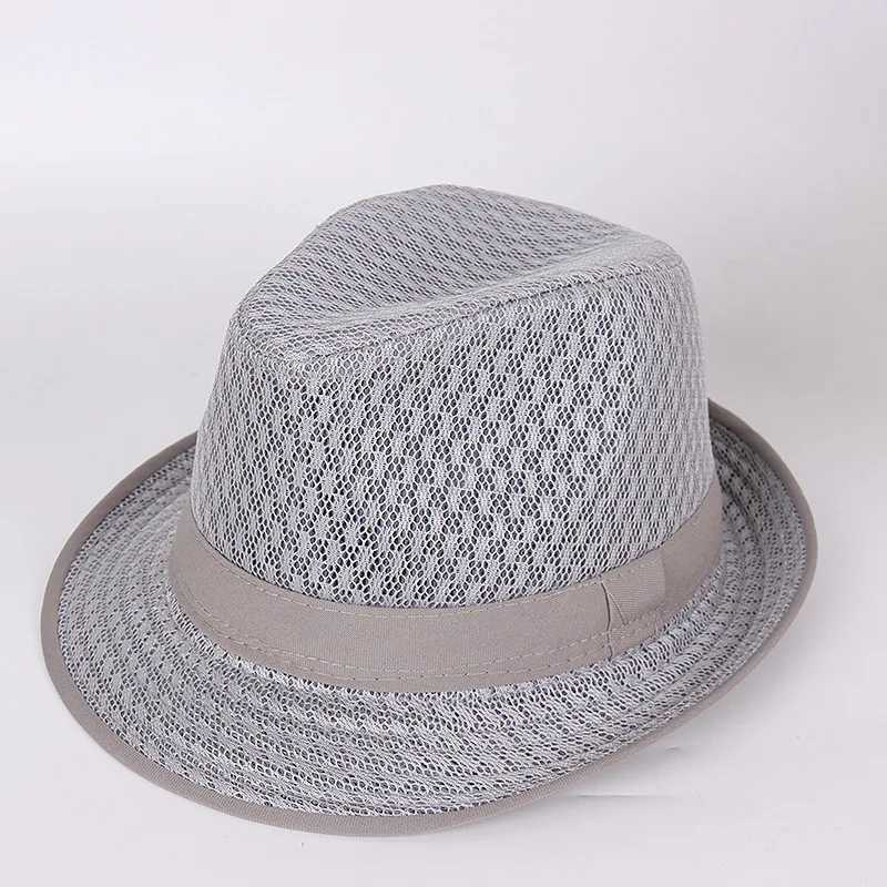 Summer Mesh Breathable Material Mens Fedoras Adult Bowling Hat Classic Edition Cheap Hat W241225