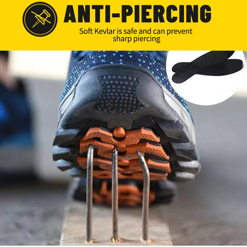 High Quality Unisex Men Steel Toe Cap Work Safety Shoes Puncture-Proof Boots Non Slip Sneakers Indestructible Shoes 3 Color 241226