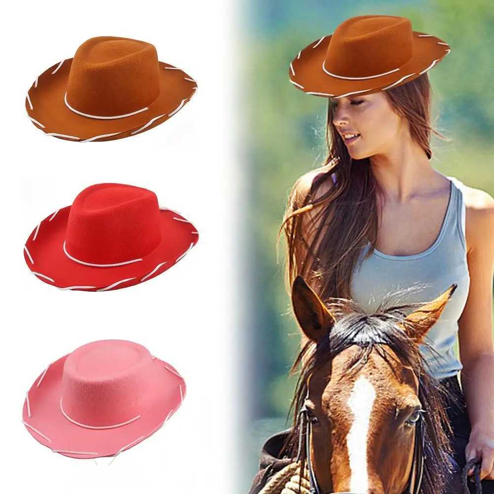 New unisex childrens denim hat Fancy Dr Jazz Hat Fashion Cs Panama wide brown Western style Felt C Heear Fedora Hat N8O9 W241225