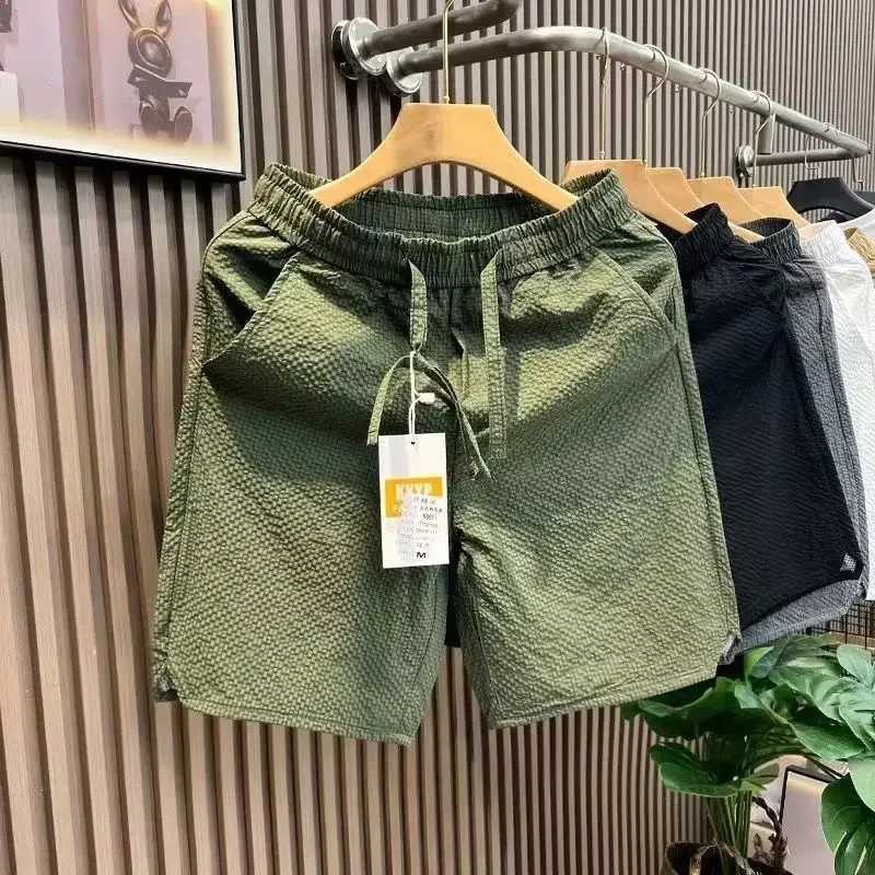Summer casual shorts loose cut pants soft and fast drawstring sports straight leg pants ultra-thin solid color W241226