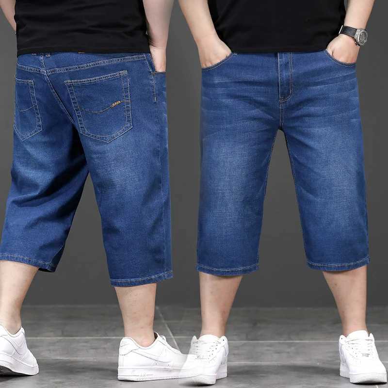 Ultra fine 44 46 48 mens summer denim shorts loose and high-quality plus weight denim shorts brand daily classic mens pants W241226