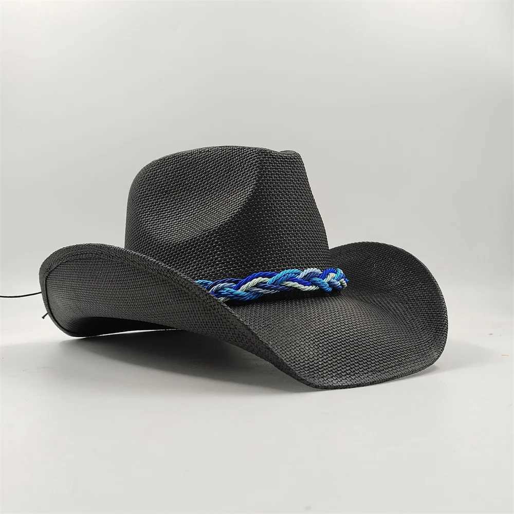 2024 Summer Str Cowboy Hat Womens Fashion Cowboy Hat Pink Hat Mens Western Cowboy Hat Summer Travel Sunshade Hat W241225