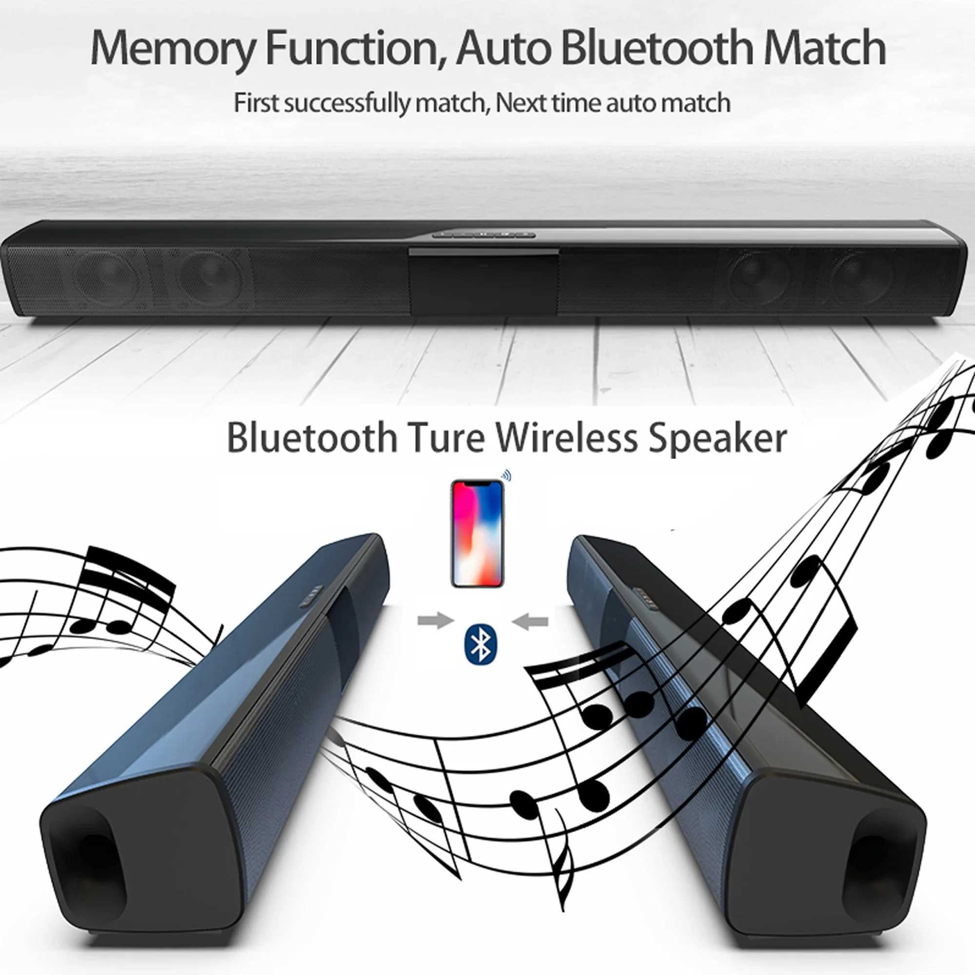 TV Sound Bar He Theater Sound System Speaker Cputer Speakers For TV Soundbar Box Subwoofer Ra Bo Box Column Z241224