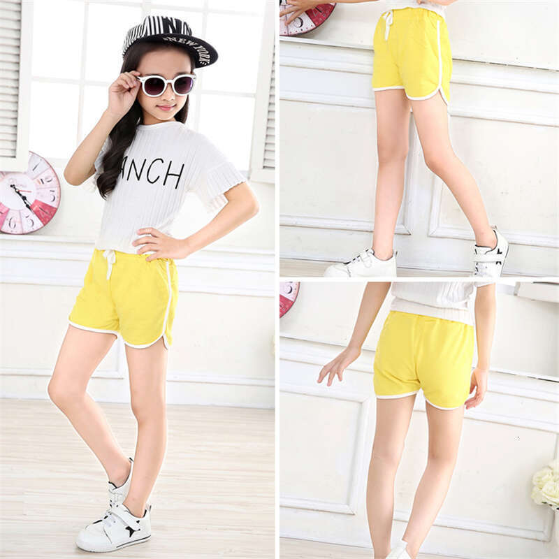 3-13Yrs Kids Boys Girls Summer Sport Shorts Unisex Children Candy Color Casual Short Pants Trousers Bottoms