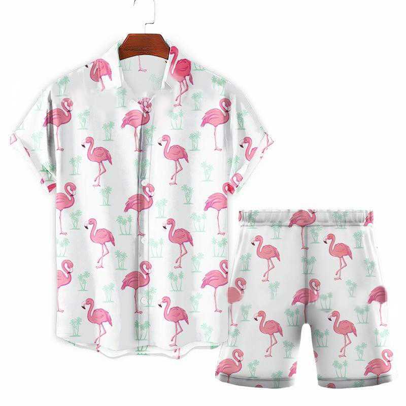Cartoon dinosaur pajamas spring animal prints casual loose oversized pajamas set mens long sleeved daytime patterned pajamasW240719
