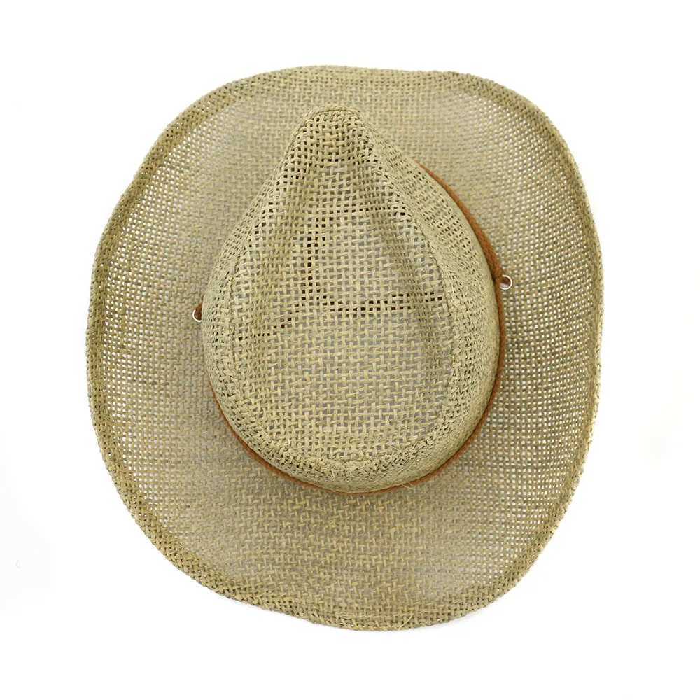 Summer Mens Khaki Womens Cowboy Hat Big Brim Panama Style Beach Sunshine C Holiday Travel Sunshine Hat W241225