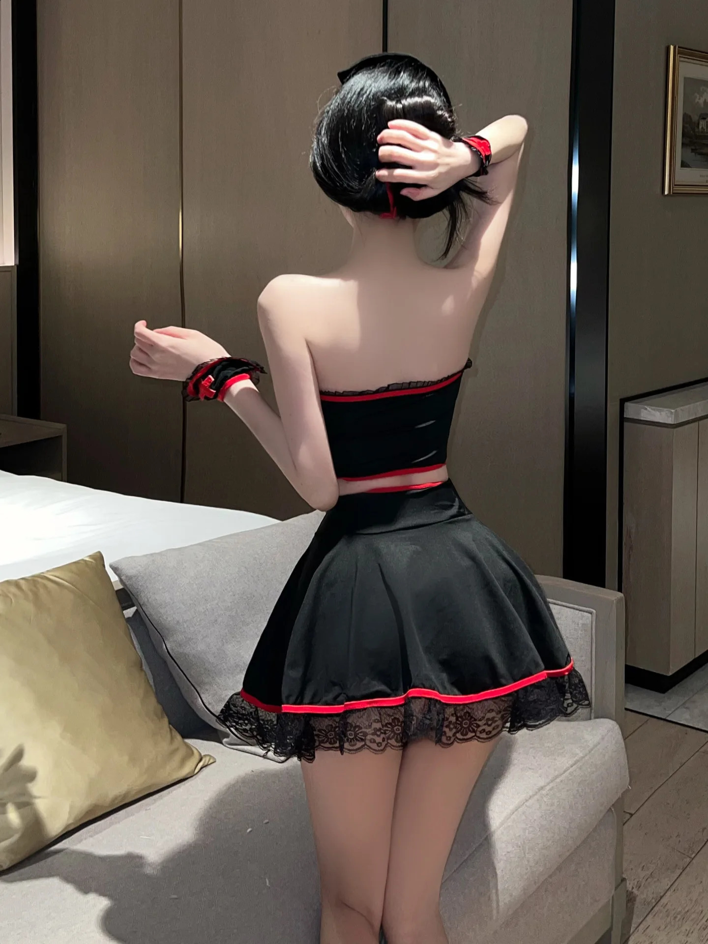 Sexy Nurse Uniform JK Cosplay Seduction Pure Desire Dress Elegant Tank Mini Dress Sweet Sexy Korean Women Tops BEO7 241226