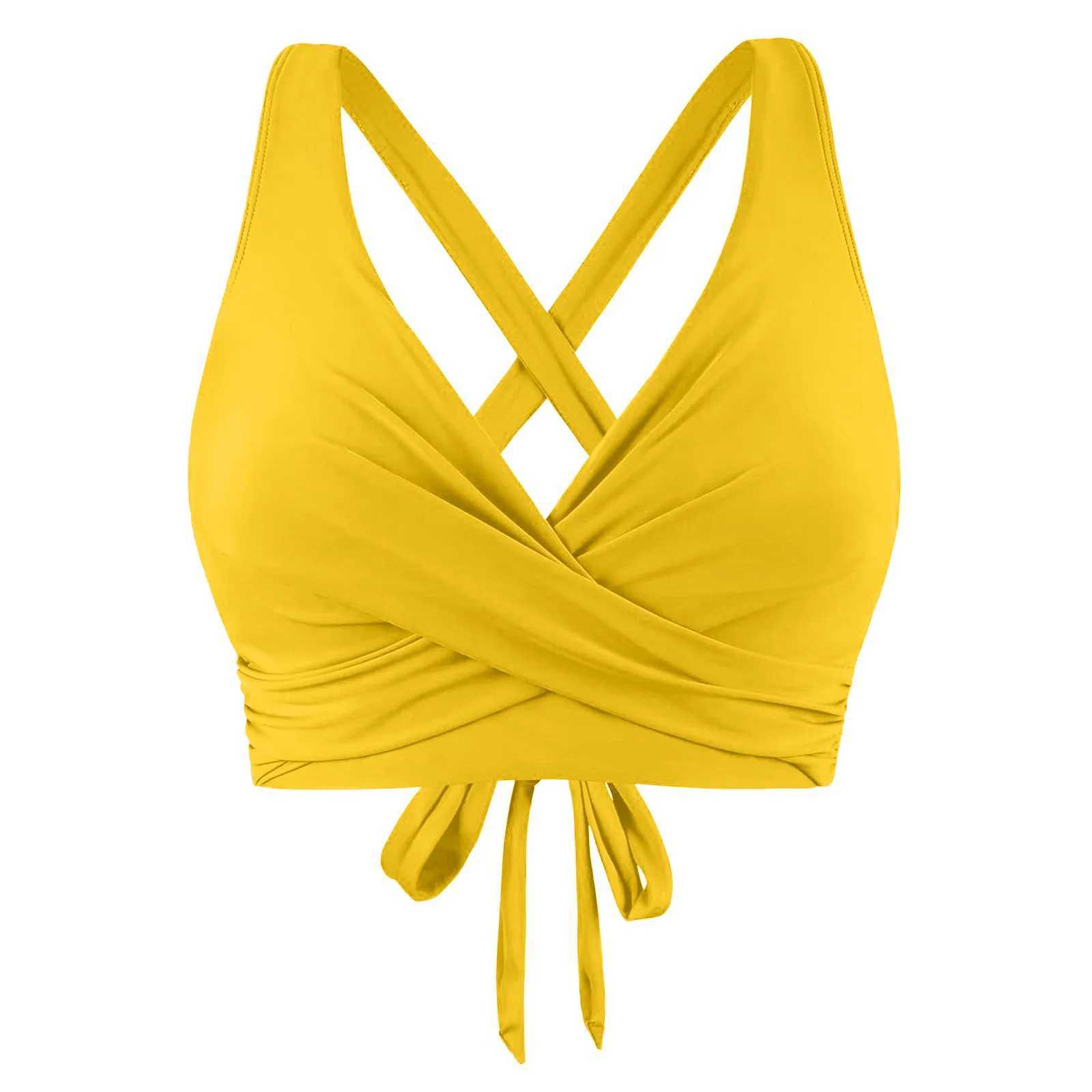 Womens lace swimsuit tops underwear full bikini tops push up swimsuits tops ties swimsuitsW241225