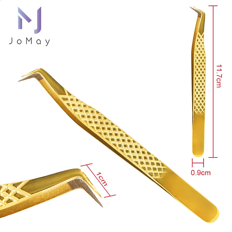 1PCS 3-4 Fiber Tip Eyelash Extension Tweezer Volume Isolation Precise Lash Tweezers Nano Technology Eyebrow Tweezers Makeup 241223