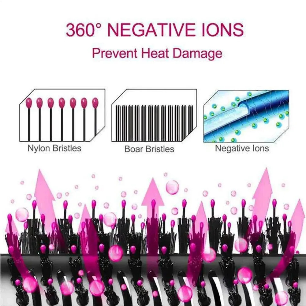 3 In 1 Comb Styling Comb for Straight Curly Electric Brush Women Heating Comb Hair Straightening Brush 241225