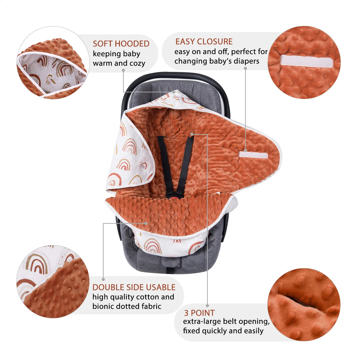 Winter Swaddling Blanket born Shower Wrap Sleep Sack Unisex for Babies Boys Girls Stroller Crib Bedding 241225