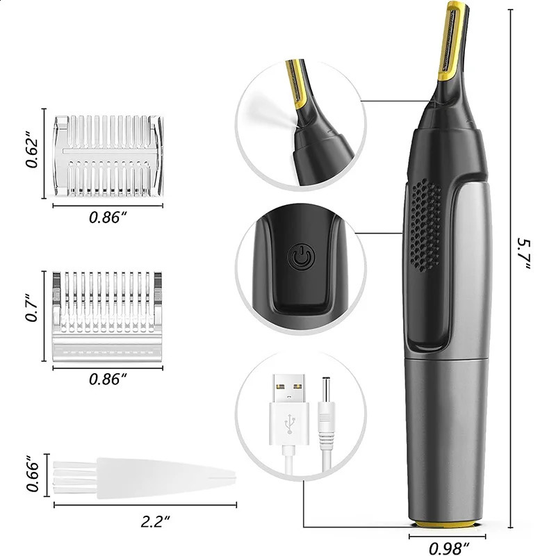 Eyebrow And Nose Hair Trimmer Mini MenS Shaver To Remove Nose Hair Portable Multi-Functional Shaving Sideburns Ear Hair Trimmer 241226