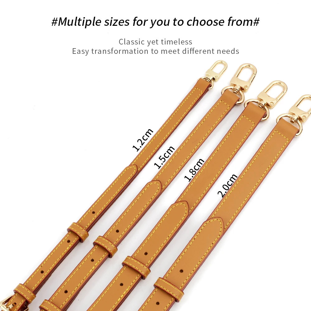 Soft Genuine Leather Bag Strap 1.2cm 1.5cm 1.8cm 2cm 2.5cm Wide Shoulder Straps Adjustable Crossbody Handbag Belts Replacement 241225