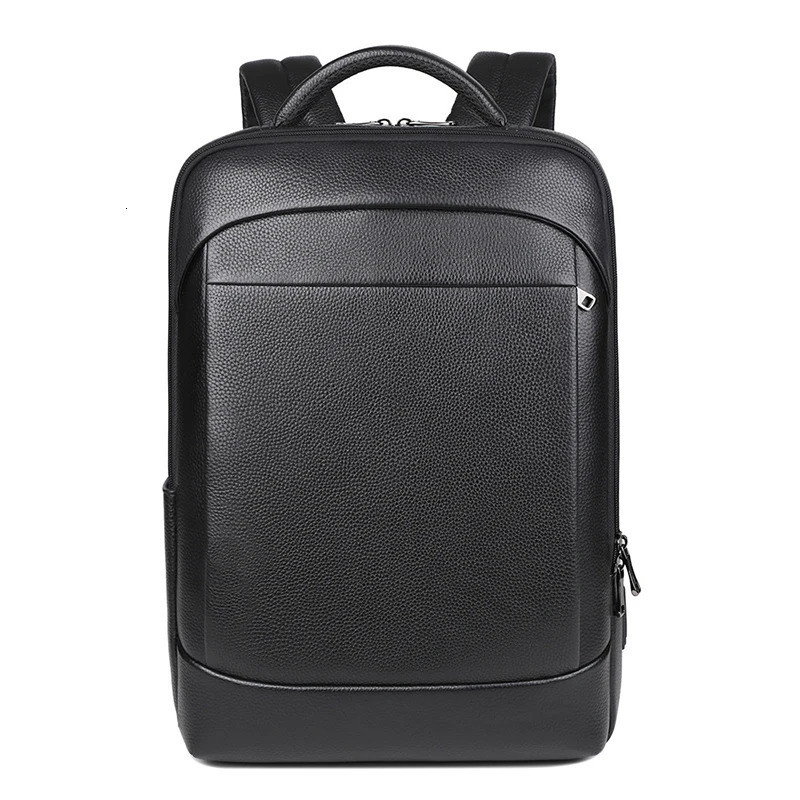 100% Genuine Leather Backpack Men 15.6 Inch Laptop Backpack USB Charge Anti-Theft Waterproof Large Capacity Male Travel Bags 241225