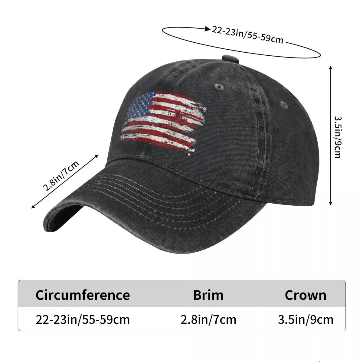 American Flag USA United States Of America US 4th Of July Baseball Cap Gym y2k Retro Hip Hop Hats Men Women Vintage Cap 241225