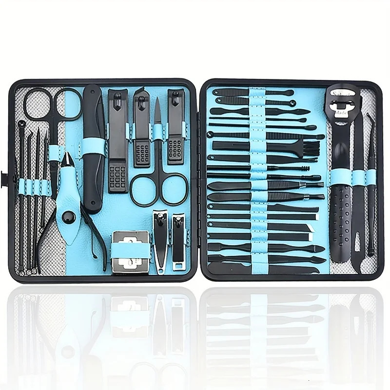 36 pcs Professional Manicure Set Pedicure Grooming Kit Includes Scissors Nail Files and Travel Case Perfect for At-Home 241225