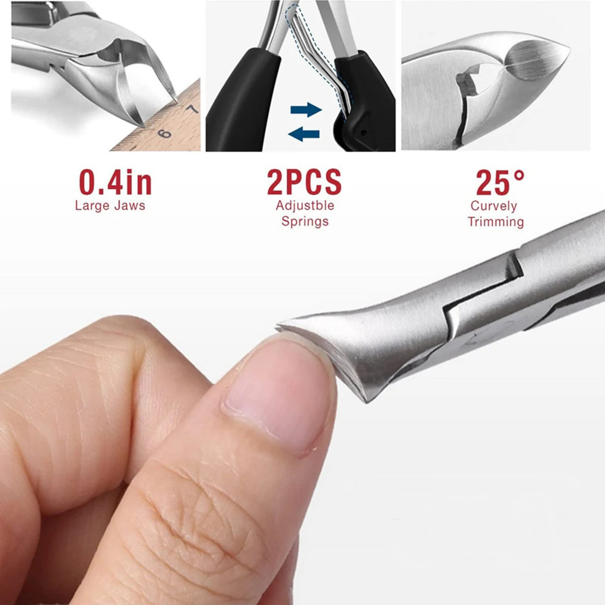 10Pcs Ingrown Toenail Clippers Kit Stainless Steel Ingrown Toenail Removal Kit Toenail Clippers Set for Ingrown and Thick Nail 241225