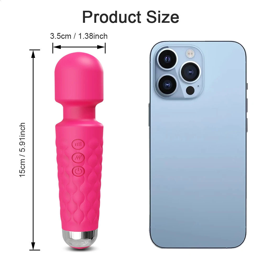 20 Modes Vibrator AV Magic Wand Powerful Female Gspot Massager Clit Clitoris Stimulator Sex Toys Adult Erotic Products 241226