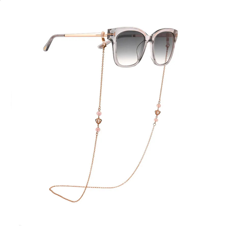 Womens Stainless Steel Eyeglass Holders Chains Pear Beads Sunglasses Necklace for Women-Stylish Eyeglass Hanging Necklace 241226