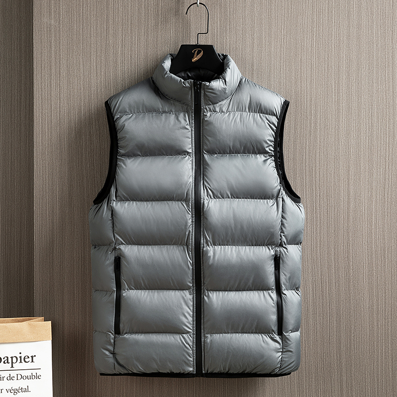 New Autumn Spring Thickened Youth Korean Fashion Down Cotton Men's Warm Large Size Waistcoat Handsome Plus Shoulder Vest
