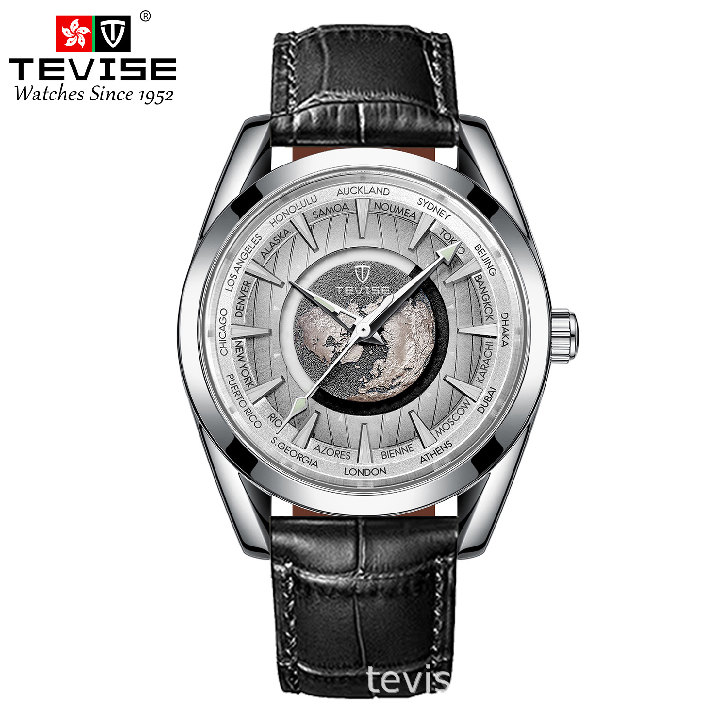 Swiss TEVISE Mens Automatic Mechanical Watch, Waterproof with Steel Strap Men Luxury Watch Mens Wtainless Wrist Watches Waterproof Wristwatch with box