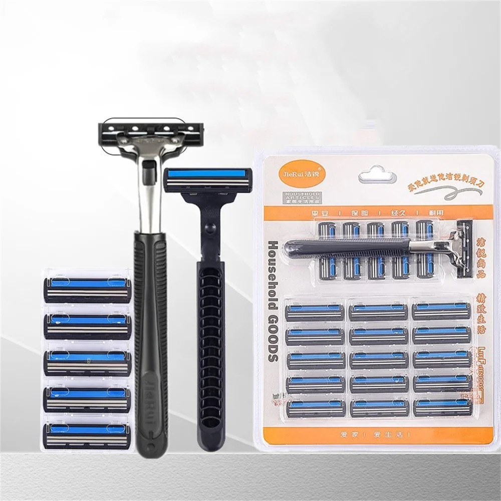 20pcs Shaving Manual Blade MenS Shaver Replacement Blade Shaver Set Male Hand Shaver Blade Razor Shaving Knife Face Beard 241225