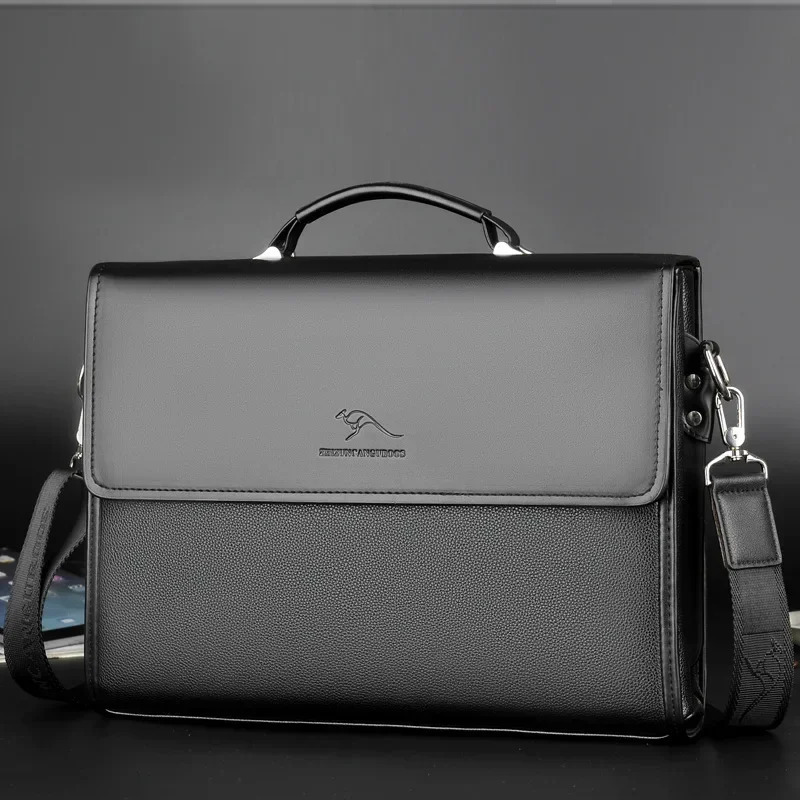 Mens Tote Bag Pu Leather Briefcase Handbags for Men Large Man Laptop Bags Business Male Shoulder Crossbody Bag 241225