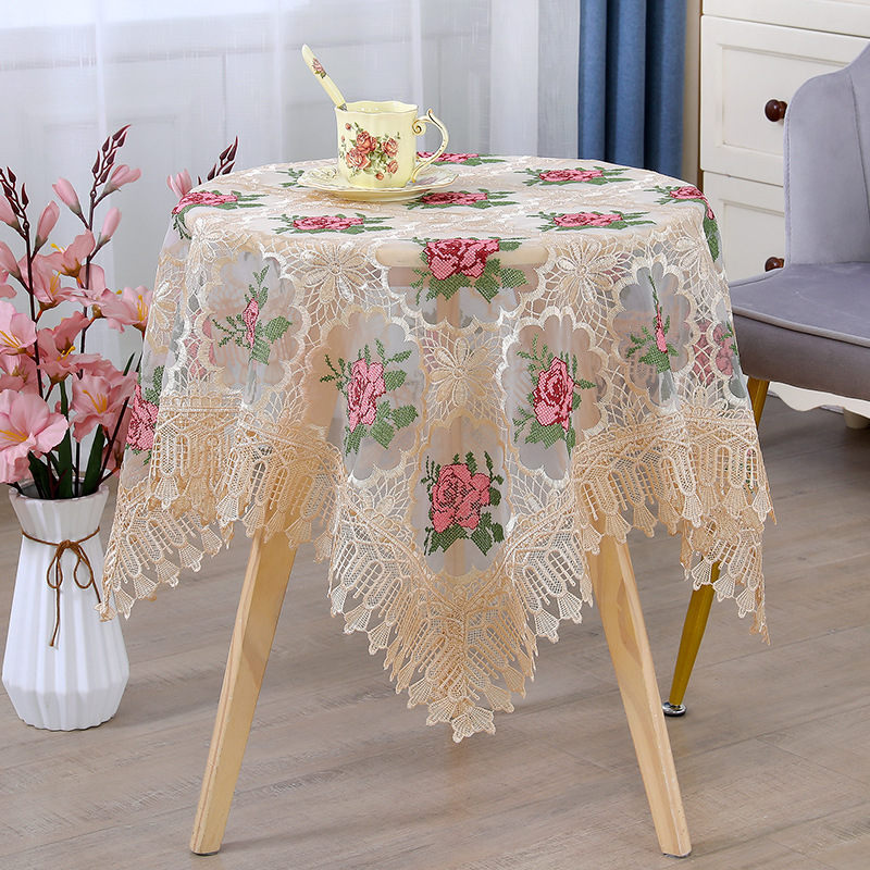 Home Lace Edge Fresh Wind Simple Fabric Dining Table Cloth