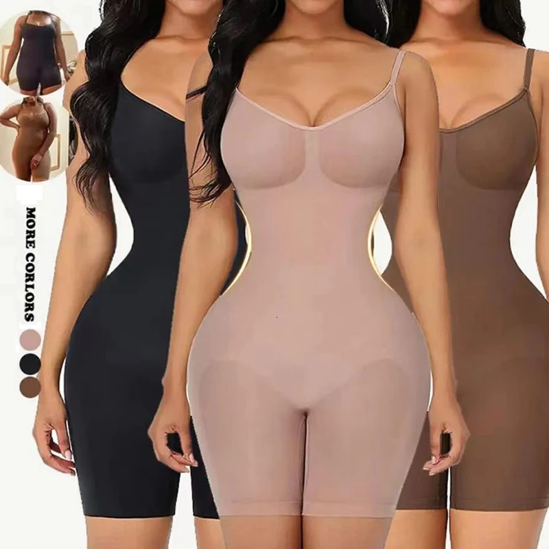 Women Seamless Bodysuit Push Up Corset Waist Trainer Trimmer Butt Lifter Body Shaper Slimming Shapewear Tummy Control Underwear 241225