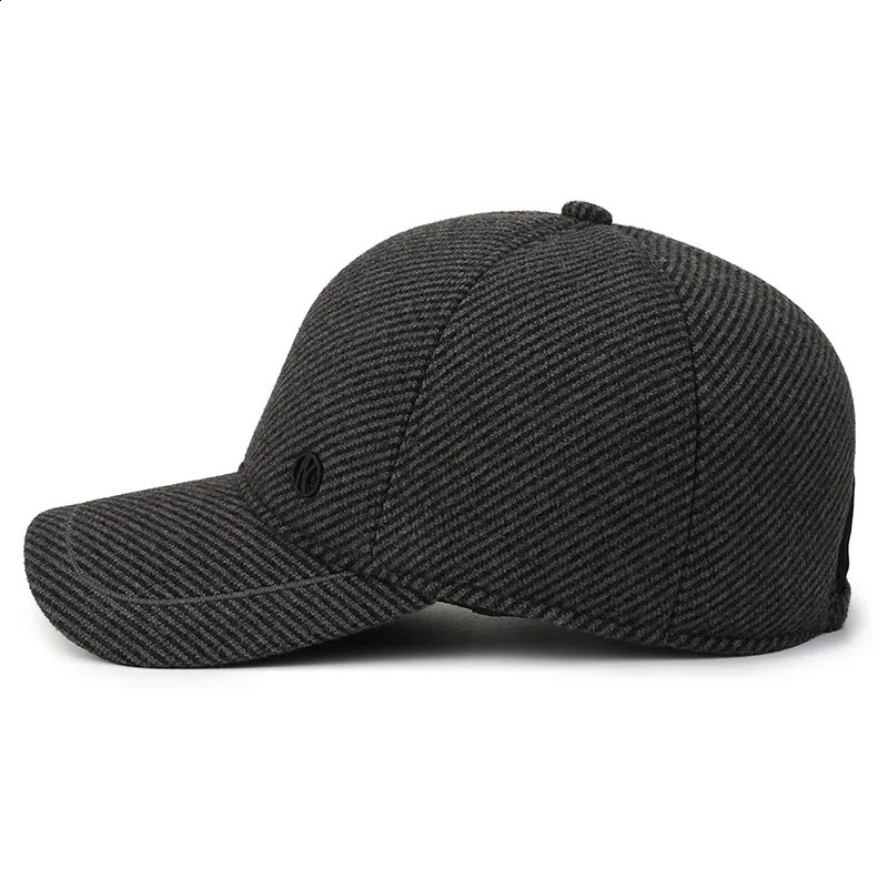 Auturnn Thick Warm Men Winter Baseball Cap With Ear Flaps Ideal choice for Gifts 241226