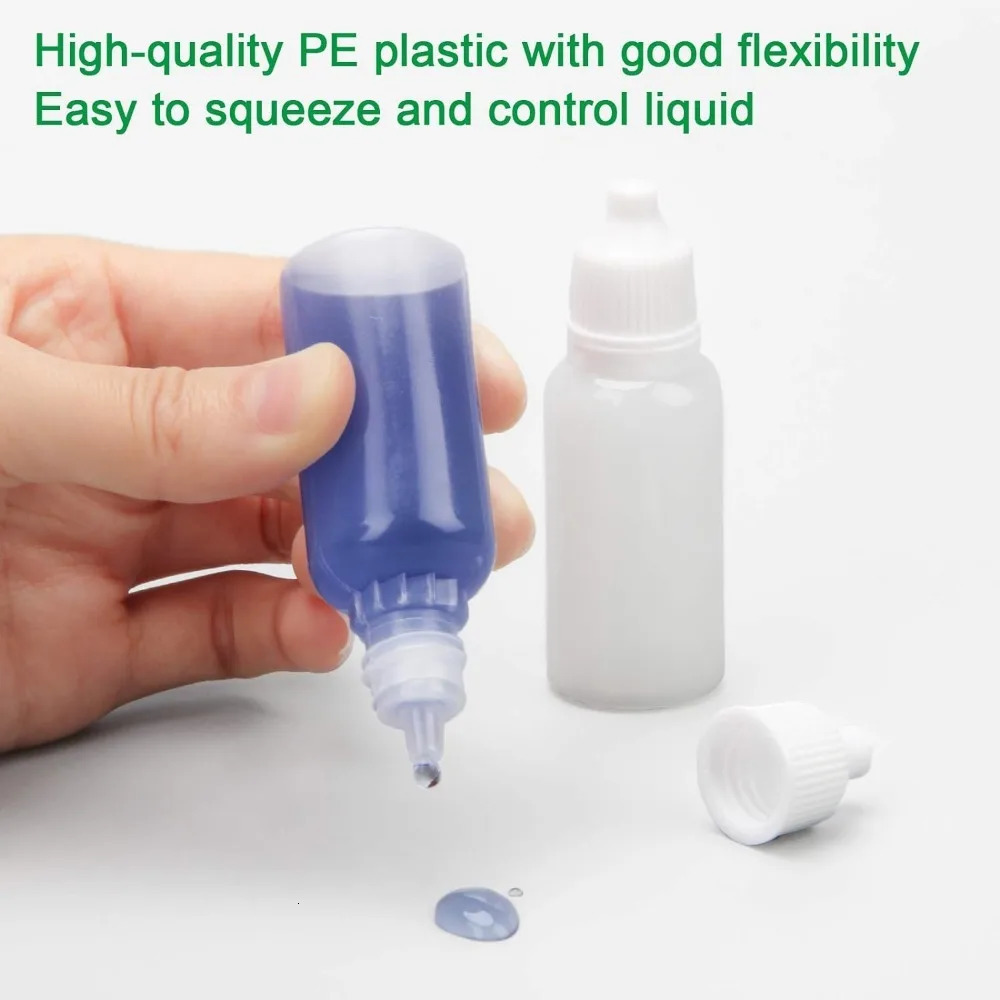 100PCS 3-50ML Plastic Empty Squeezable Liquid Dropper Bottle for Travel Small Eye Ear Dropper Bottles Store Sort Essential Oil 241225