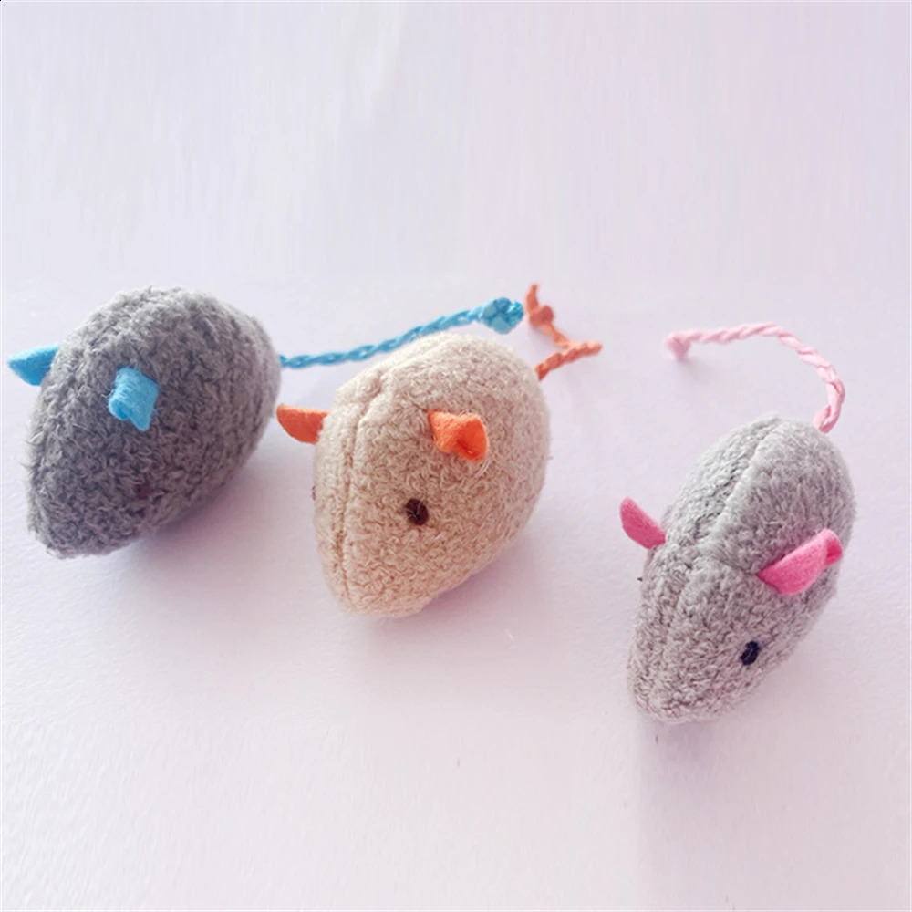 100pcs Cat Mice Toy Plush Catnip Filled Mouse for Indoor Cats and Kittens 241224