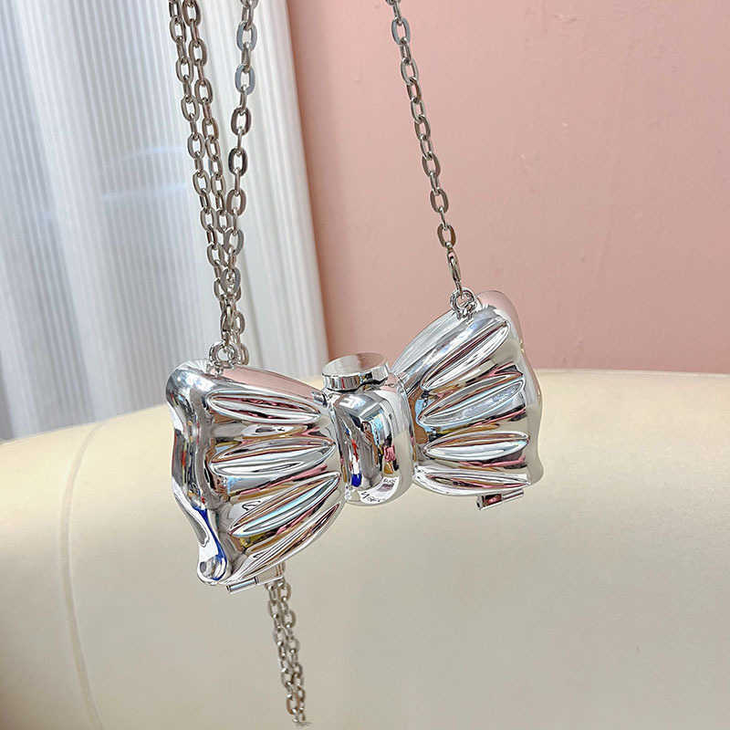 Minimally Butterfly Bow Acrylic Bag Exquisite and Compact Lipstick Key Fashionable Banquet Crossbody Bag Evening Bags 241226