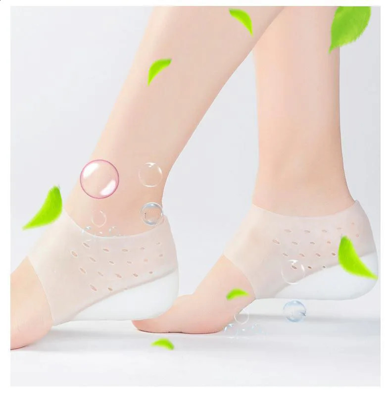1 Pair Height Increase Insole Invisible Inner Wearable shoepad Men Women Silicone gel Insole Foot Massager Care Tools 241226