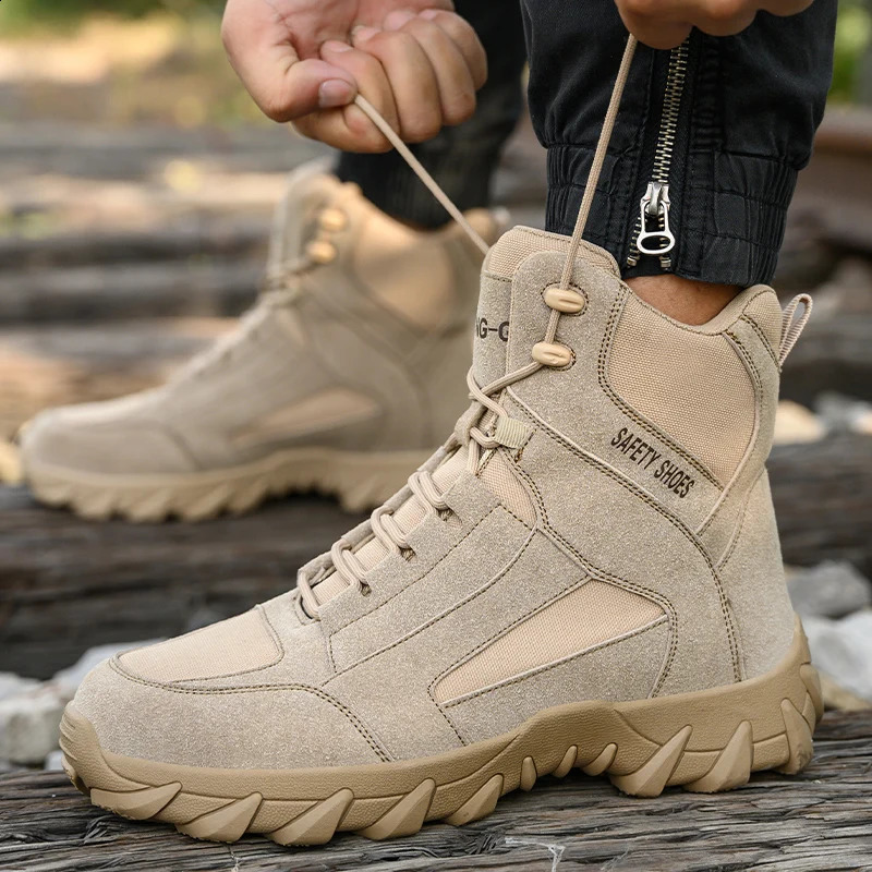 Steel Toe Boots for Women Lightweight Industrial Construction Boots Work Safety Shoes Hiking Boots Indestructible Shoes 241226