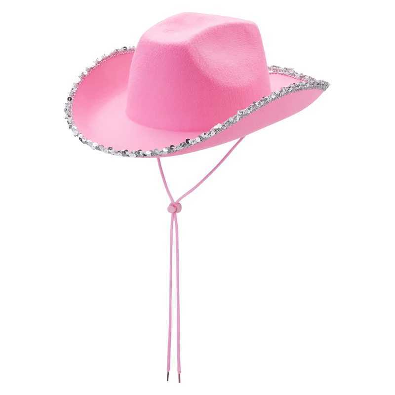 Latest Mens and Womens Wide Eaves Felt Hat Cowboy Cloth Hat Summer Wide Eaves Set Hat Classic Solid Color Fedora Party Hat W241225