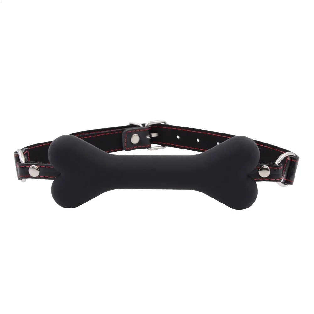 Sm Sex Toys for WomenSoft Harness Mouth Silicone Dog Bone Ball Gag Open Mouth Gag Bdsm Bondage Slave Gag Sex Product mouth gag 241226