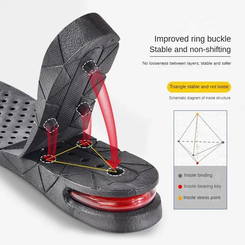Air Cushion Elevator Shoe Insole Lifts Inserts for Men Women Taller Insoles 3-7.5cm Height Increase Insoles Taller Insoles 241226