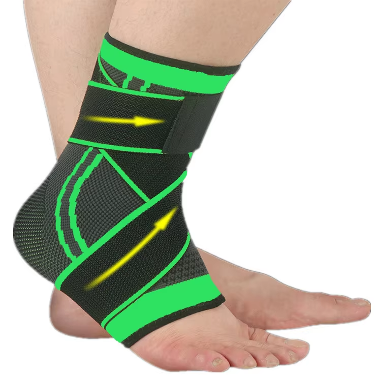 Custom adjustable nylon ankle support sport ankle sleeve