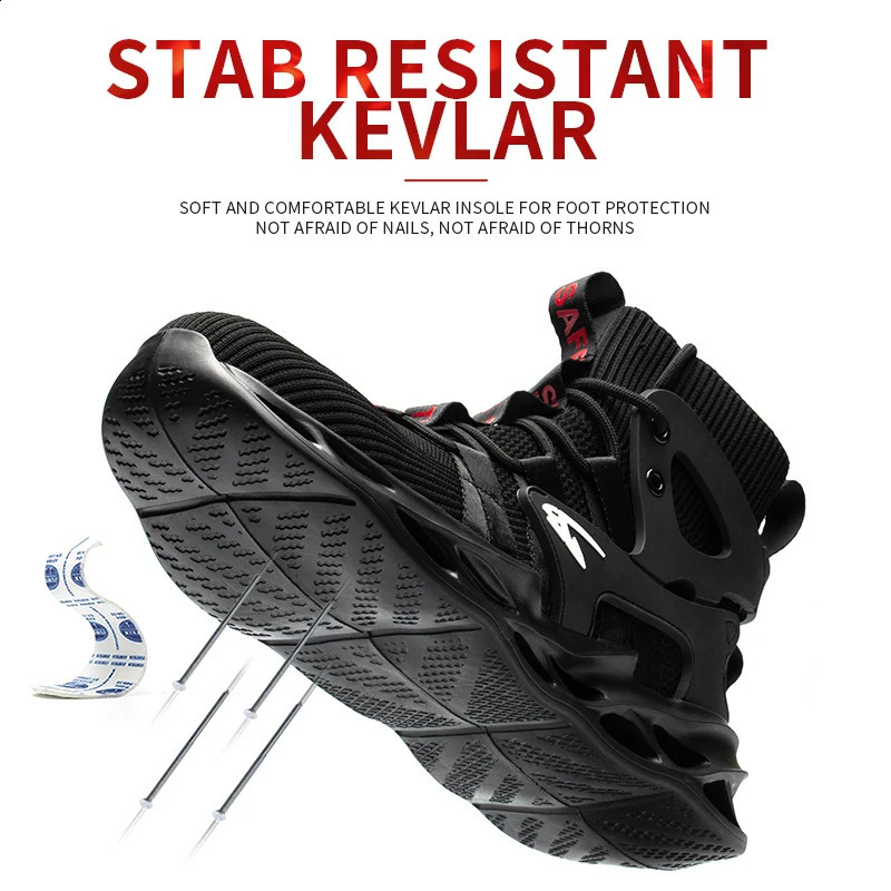 Woman Work Steel Toe Work Shoes Men Anti-puncture Safety Shoes Safety Boots Man Indestructible Shoes High Top Safety Shoes Men 241226