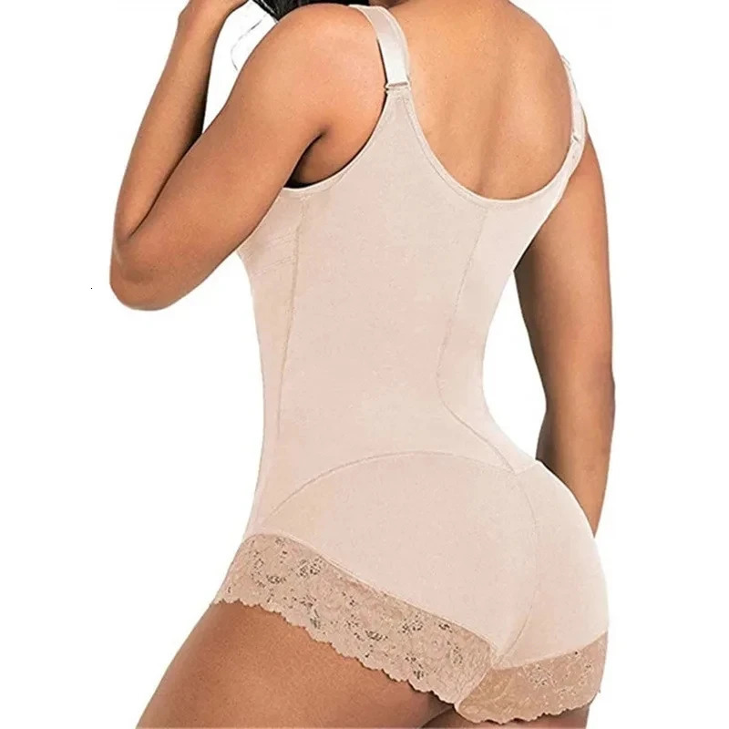 Postpartum Body Shaper Shapewear for Pregnant Women Seamless Corset Tummy Control Colombian girdle Lace Zipper OpenBust Bodysuit 241225